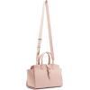 Anne Klein womens Anne Klein Sculpted Buckle Satchel With Convertible Strap(Rosewater)