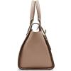 Anne Klein womens Anne Klein Sculpted Buckle Satchel With Convertible Strap(Timeless Taupe)