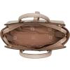 Anne Klein womens Anne Klein Sculpted Buckle Satchel With Convertible Strap(Timeless Taupe)
