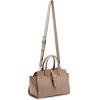 Anne Klein womens Anne Klein Sculpted Buckle Satchel With Convertible Strap(Timeless Taupe)