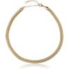 Anne Klein Classics Gold-Tone Flat Chain Necklace(Gold)