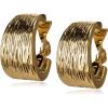 Anne Klein Clip Hoop Earrings(Gold)