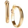 Anne Klein Clip Hoop Earrings(Gold Tone)