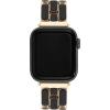 Anne Klein Fashion Bracelet for Apple Watch, Secure, Adjustable, Apple Watch Replacement Band, Fits Most Wrists(Black/Gold)