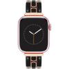 Anne Klein Fashion Bracelet for Apple Watch, Secure, Adjustable, Apple Watch Replacement Band, Fits Most Wrists(Black/Rose Gold)