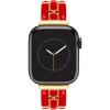 Anne Klein Fashion Bracelet for Apple Watch, Secure, Adjustable, Apple Watch Replacement Band, Fits Most Wrists(Red/Gold)