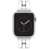 Anne Klein Fashion Bracelet for Apple Watch, Secure, Adjustable, Apple Watch Replacement Band, Fits Most Wrists(White/Silver)