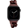 Anne Klein Fashion Chain Bracelet for Apple Watch, Secure, Adjustable, Apple Watch Replacement Band, Fits Most Wrists(Brown)