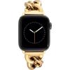 Anne Klein Fashion Chain Bracelet for Apple Watch, Secure, Adjustable, Apple Watch Replacement Band, Fits Most Wrists(Gold)