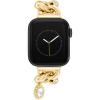 Anne Klein Fashion Chain Bracelet for Apple Watch, Secure, Adjustable, Apple Watch Replacement Band, Fits Most Wrists(Gold with Charms)