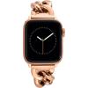 Anne Klein Fashion Chain Bracelet for Apple Watch, Secure, Adjustable, Apple Watch Replacement Band, Fits Most Wrists(Rose Gold)
