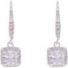 Anne Klein Flawless Silver-Tone & Cubic Zirconia Leverback Drop Earrings