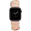 Anne Klein Leather Fashion Band for Apple Watch Secure, Adjustable, Apple Watch Band Replacement, Fits Most Wrists(Beige – Scrunchie)