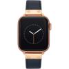 Anne Klein Leather Fashion Band for Apple Watch Secure, Adjustable, Apple Watch Band Replacement, Fits Most Wrists(Navy)