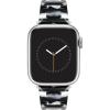Anne Klein Women’s Acetate Fashion Band for Apple Watch Secure, Adjustable, Apple Watch Band Replacement, Fits Most Wrists(Black/White)