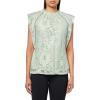 Anne Klein Women’s Blssm Lace Sl Ruffle Nk Top W Ladder Lac(Soft Aloe)