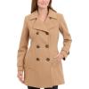 Anne Klein Women’s Classic Double Breasted Wool Coat(Camel)