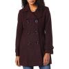Anne Klein Women’s Classic Double Breasted Wool Coat(Merlo)