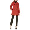 Anne Klein Women’s Classic Double Breasted Wool Coat(Spice)