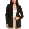 Anne Klein Womens Collection Compression Notch Collar Jacket(Anne Black)