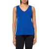 Anne Klein Women’s Double V-Neck Tank(Santorini Blue)