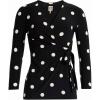 Anne Klein Womens Faux Wrap Top(Anne Blk/Anne Wht)