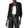 Anne Klein Womens Floral Lace Mesh Cardigan(Anne Black)