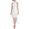Anne Klein Womens Fringe Hem Halter Dress(Bright White)