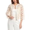 Anne Klein Women’s Lace Framed Cardigan Jacket W Scalloped(White Dove/Canvas)