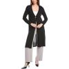Anne Klein Women’s Long Cardigan with One Button & Side SLI(Anne Black)