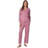 Anne Klein Womens Long Sleeve Button Down Pajama Top & Relaxed Pant Set – Soft Sweater Knit – Cozy Sleepwear & Loungewear PJs(Pink Rosewood)