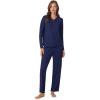 Anne Klein Womens Long Sleeve V-Neck Pajama Top & Relaxed Pant Set – Soft Brushed Sweater Knit – Cozy Sleepwear & Loungewear(Medieval Blue)