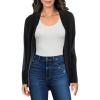 Anne Klein Women’s Malibu 2 Pocket Cardigan(Black)