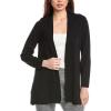 Anne Klein Womens Nappa Kissing Front Cardigan(Anne Black)