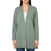 Anne Klein Womens Nappa Kissing Front Cardigan(Eucalyptus)
