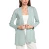 Anne Klein Womens Nappa Kissing Front Cardigan(Soft Aloe)