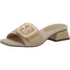Anne Klein Women’s Netty Heeled Sandal(Natural Raffia)