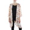 Anne Klein Womens Oversized Sheer Cardigan with Side Slits(Clay/Nut Tonal)
