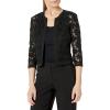 Anne Klein Women’s Petite Soft Shoulder Cardigan (Spring 22)(Asphalt)
