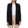 Anne Klein Womens Sonoma Cardigan W Rib Collar(Anne Black)