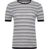 Anne Klein Womens Stitch Cap Sleeve Crew Neck(Eucalyptus Multi)
