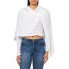 Anne Klein Womens Stitch Open Frt Crdigan Wrap(Bright White)