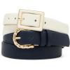 Anne Klein womens Anne Klein Classic 2 for 1 Pant Belt(Off-white)