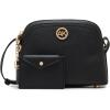 Anne Klein womens Anne Klein Dome Crossbody With Detachable Card Case(Black)