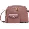 Anne Klein womens Anne Klein Dome Crossbody With Detachable Card Case(Mauve Mist)