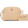 Anne Klein womens Anne Klein Dome Crossbody With Detachable Card Case(Panna Cotta)