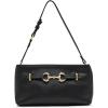 Anne Klein womens Anne Klein East West Crystal Horsebit Shoulder Bag(Black)