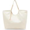 Anne Klein womens Anne Klein Medium Stitched Quilted Tote With Chain Strap(Parchment)