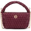 Anne Klein womens Anne Klein Rounded Mini Ruched Crossbody(Cherry Lacquer)