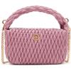 Anne Klein womens Anne Klein Rounded Mini Ruched Crossbody(Cosmetic Pink)